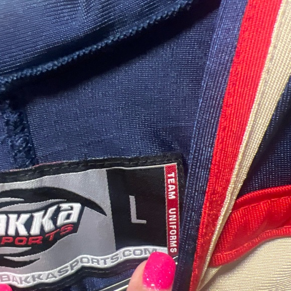 Bakka Sports Practice Jersey - Hockey Men's Blue Gold Red Used Large - Picture 4 of 9